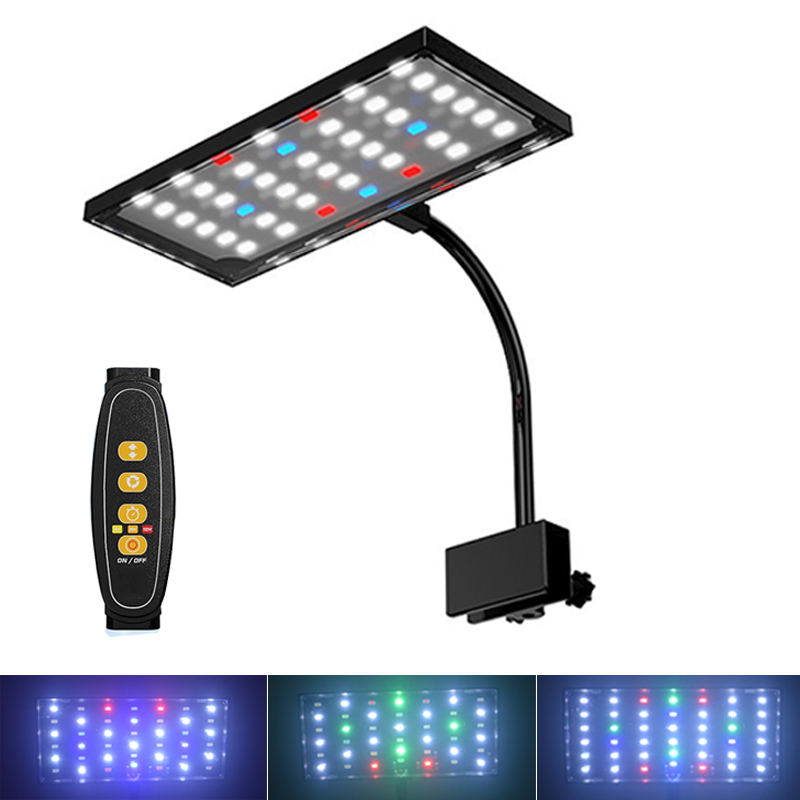 Aquarium Plant Growth Light - USB-Aquarium-LED-Licht Vollspektrum Wasserpflanzen-Wachstumslampe Fischbecken Einstellbare Helligkeit