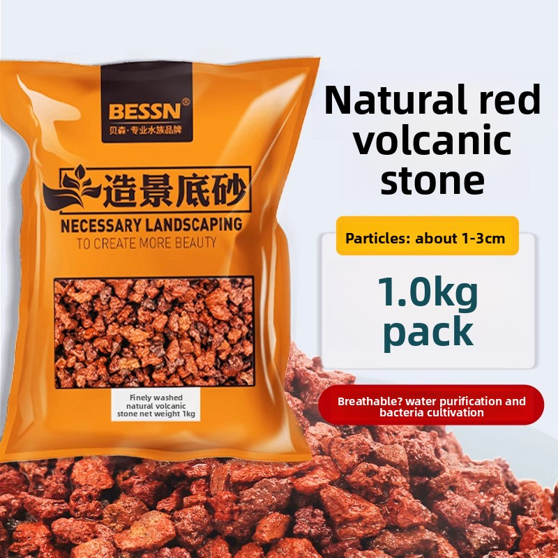 Planted Aquarium With Gravel - BESSN Aquarium-Substrat aus Vulkangestein – Lavasteinkies
