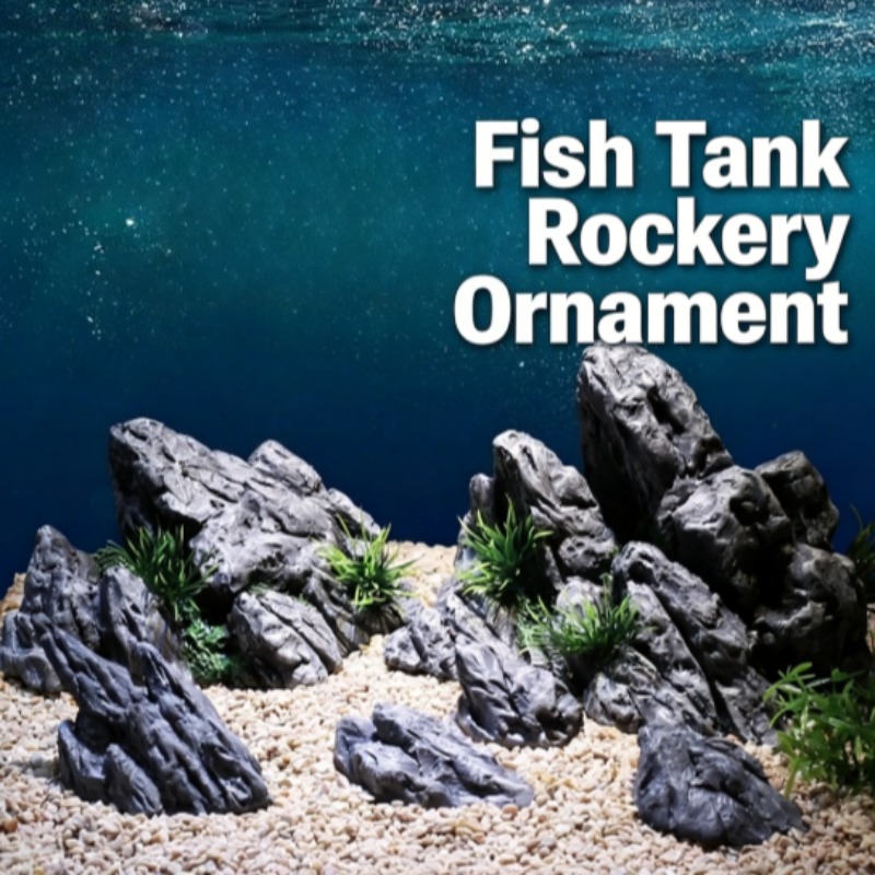 Planted Aquarium Aquascape - Aquarium-Dekor Simulierter Stein Felslandschaft Wasserpflanzen-Ornament Kleine