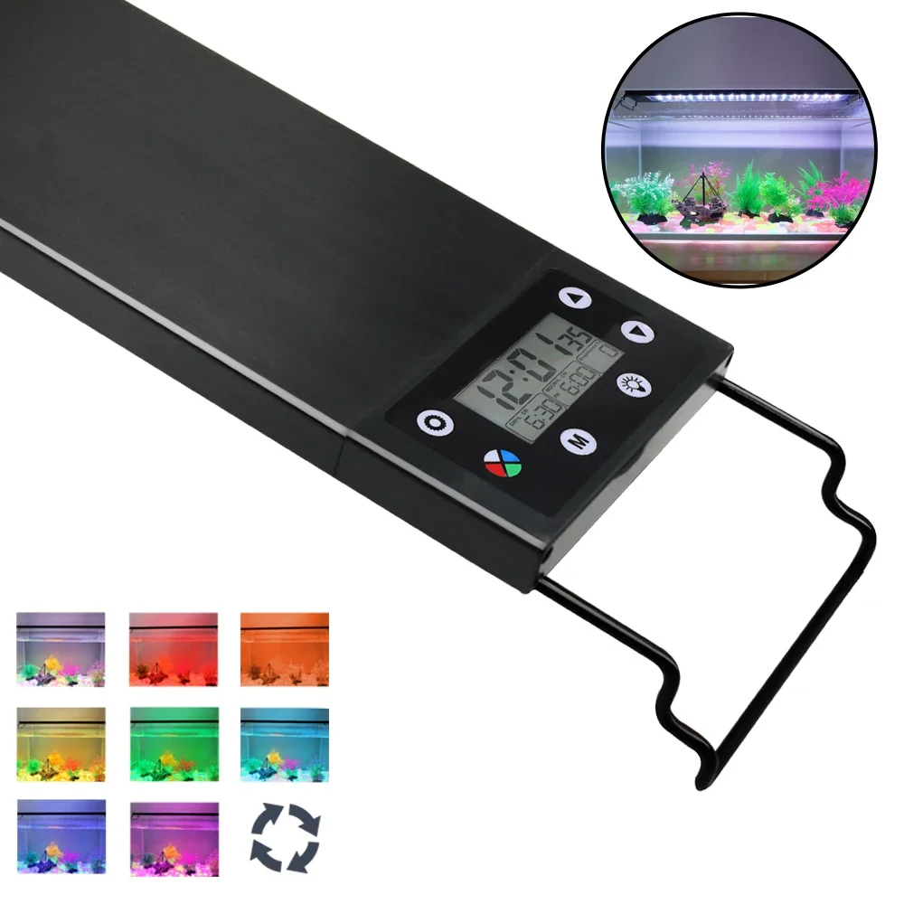 Aquarium Plant Growth Light - IP68 wasserdichtes Aquarium-LED-Licht, Vollspektrum-Aquariumbeleuchtung mit Wasserpflanzenwachstumslampe,