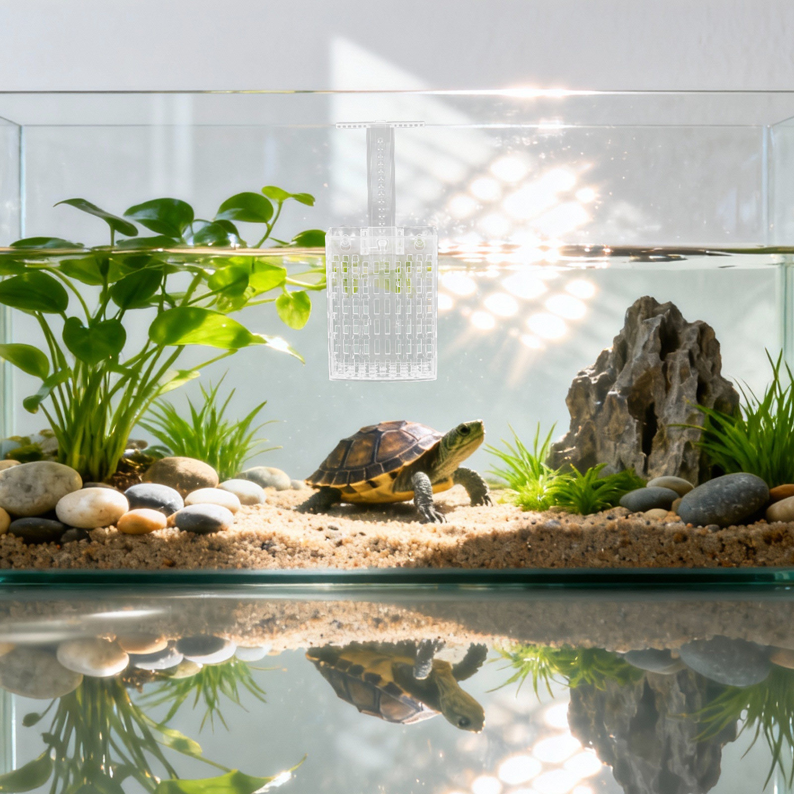 Planted Aquarium With Fish - 2er-Set Aquarium-Pflanzenhalter, Verstellbare Aufhängung für Aquarienpflanzen,
