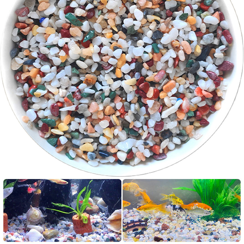 Planted Aquarium With Gravel - Natürlicher Kiesstein, 200–1000 g, Mikro-Landschaftsgarten, Aquarium-Dekoration,