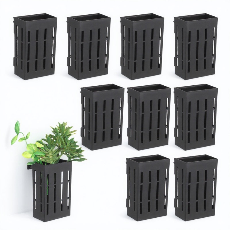 Planted Aquarium With Fish - 10 Stück Hängepflanzkörbe für Aquarien, geschlitzter